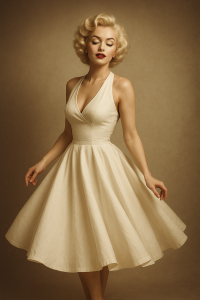 Styl, który nie przemija sukienka retro, moda retro, rozkloszowana sukienka retro